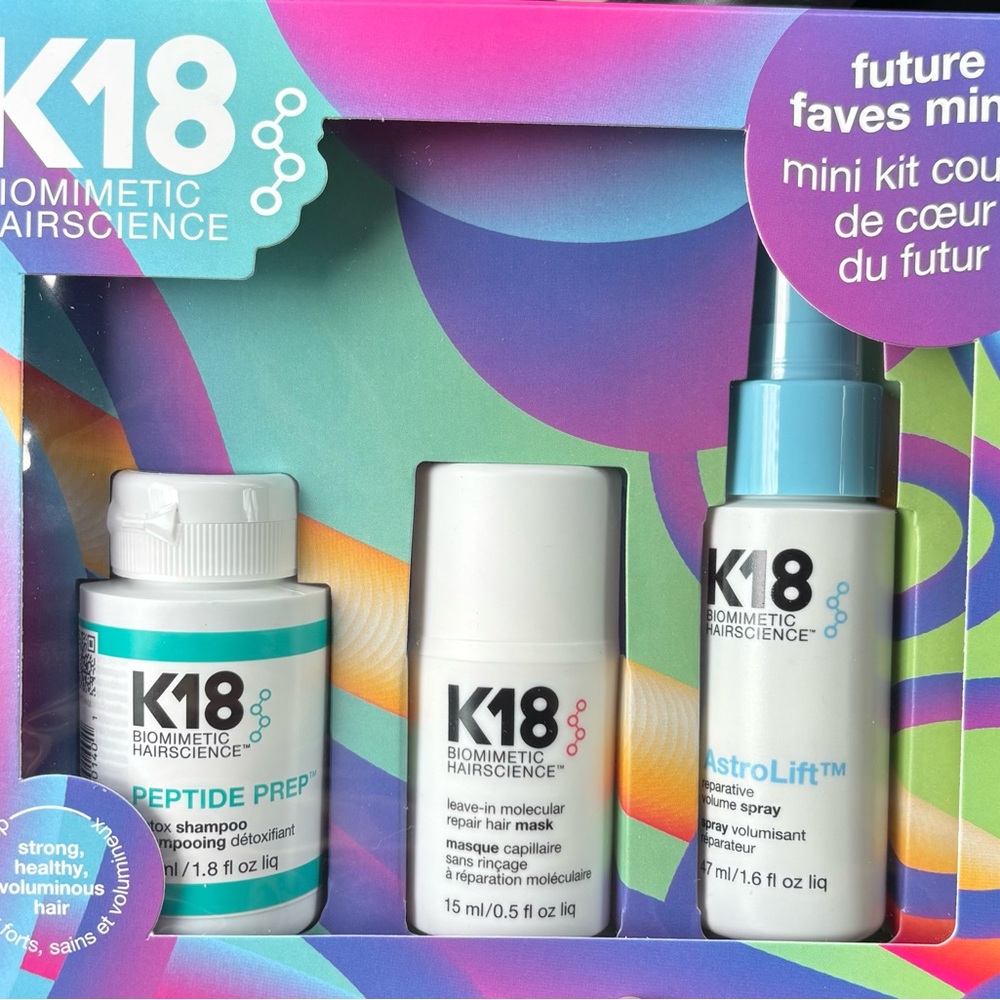 K18 Biomimetic Hairscience Mini Kit - White and Blue